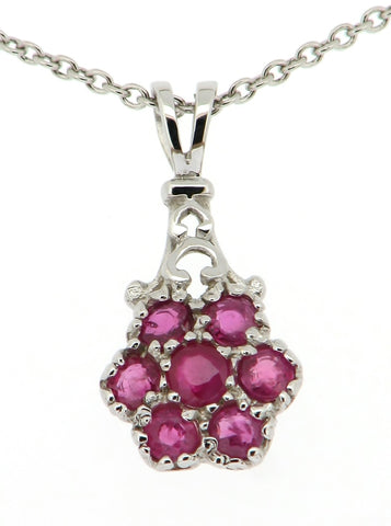 Ruby Cluster Pendant