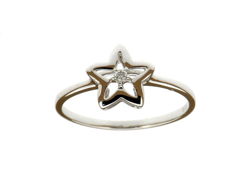 Star Shaped Diamond Set Ring