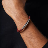 Leather and Stainless Steel Men's Bracelet