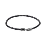 Thin Braided Leather Men's Bracelet