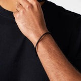 Thin Braided Leather Men's Bracelet