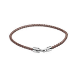 Thin Braided Leather Men's Bracelet