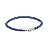 Braided Leather and Hook Clasp Men's Bracelet.
