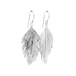 Silver Feather Earrings