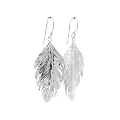 Silver Feather Earrings