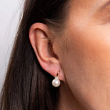Pearl and Diamond Drop Earrings