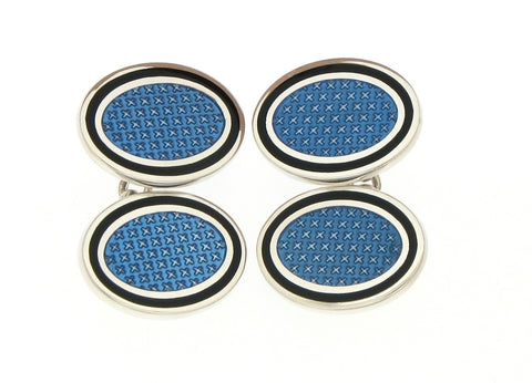 Silver and Enamel Cufflinks