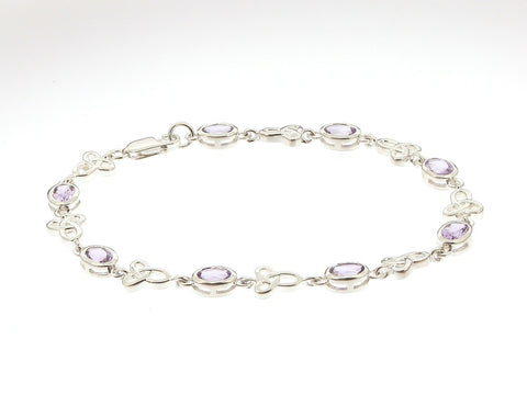 Silver and Amethyst Bracelet