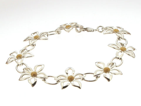 Silver Flower Bracelet