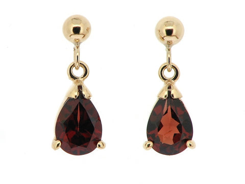 Garnet Drop Earrings