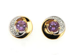 Amethyst and Diamond Earrings