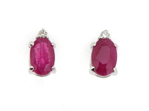 Ruby and Diamond Earrings