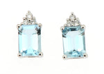 Aquamarine and Diamond Earrings