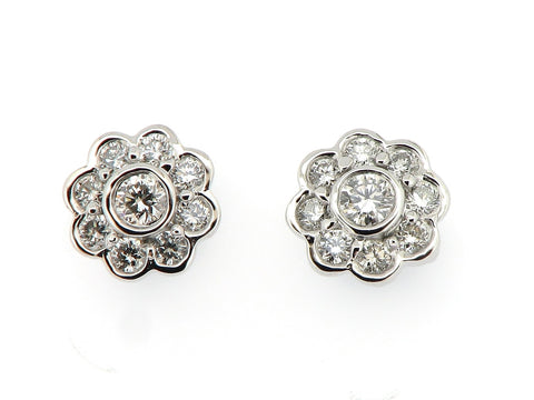 Diamond Cluster Earrings