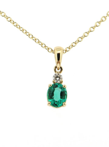 Emerald and Diamond Pendant