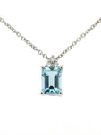 Aquamarine and Diamond Pendant