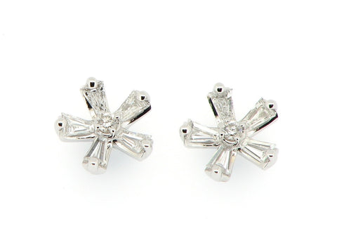 Diamond Flower Earrings