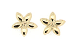 9ct Gold Flower Earrings