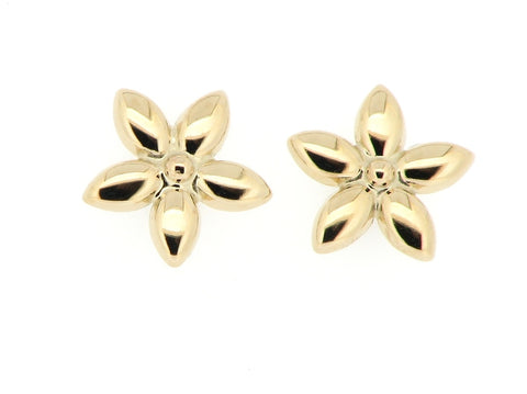 9ct Gold Flower Earrings