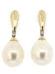 Pearl and Diamond Drop Earrings