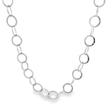 Silver Hammered Circle Necklace