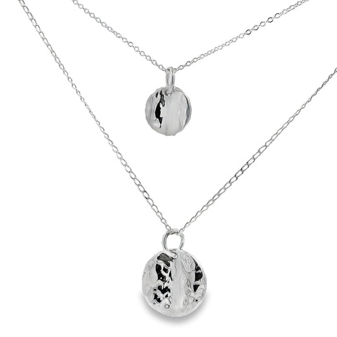 Silver Double Chain Necklace