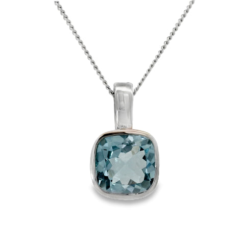Silver and Blue Topaz Pendant