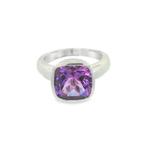 Silver and Amethyst Ring