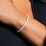 Silver and Rice Pearl Bracelet