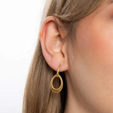 Silver Guilded Drop Earrings.