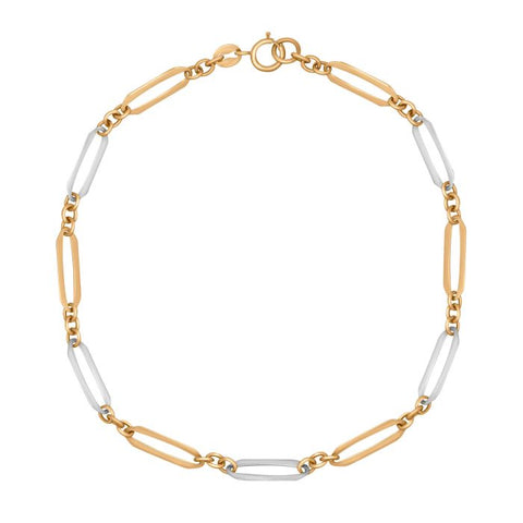 9ct Two Colour Gold Bracelet