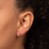 Sapphire Hoop Earrings