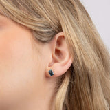 Blue Topaz Stud Earrings