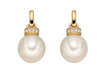 Pearl and Diamond Drop Earrings
