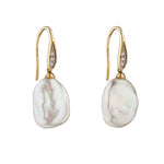 Pearl and Diamond Drop Earrings