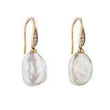 Pearl and Diamond Drop Earrings