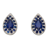 Sapphire Teardrop Stud Earrings