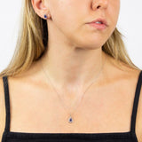 Sapphire Teardrop Stud Earrings