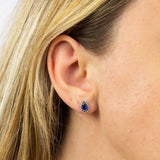 Sapphire Teardrop Stud Earrings