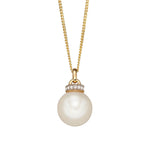 Freshwater Pearl Pendant with Diamond Top