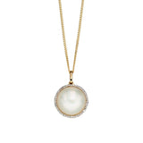 Mabe Pearl and Diamond Pendant