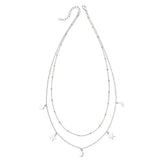 Silver Double Row Necklace