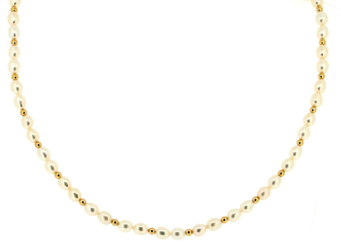 Freshwater Pearl and 9ct Gold Necklace