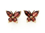 Garnet Butterfly Earrings
