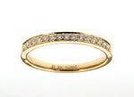 18ct Yellow Gold Diamond Half Hoop Eternity Ring