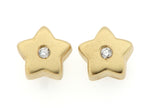 18ct Gold and Diamond Star Shaped Earrings