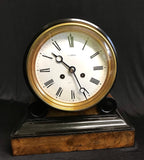 Walnut and Ebony Striking Mantle Clock