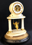 Alabaster and Gilt Mantle Clock