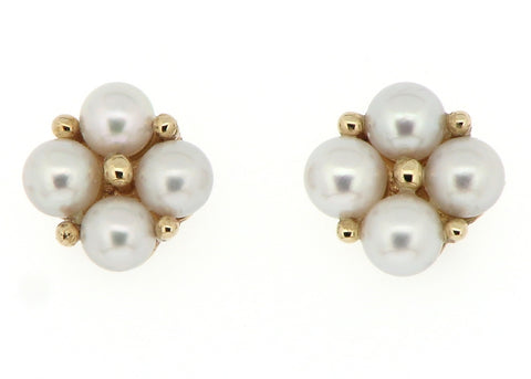 Pearl Cluster Earrings