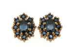 Sapphire Cluster Earrings